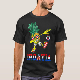 T-shirt Dabbing ananas Croatie Drapeau Hrvatska So