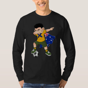 T-shirt Dabbing Australia Boy Australia Football Flag Kids