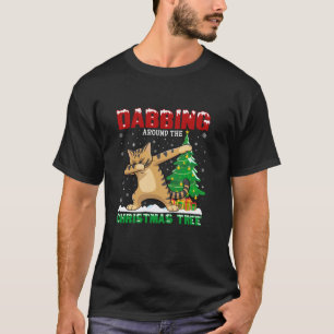 T-shirt Dabbing autour de l'arbre de Noël Savannah Chat Xm