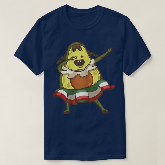 T-shirt Dabbing Avocado Girl Cinco De Mayo (Design devant)