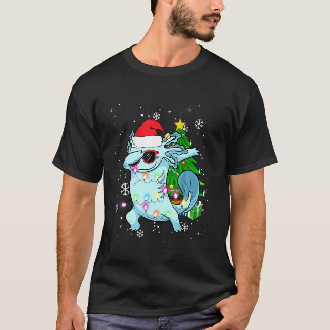 T-shirt Dabbing Axolotl Enfants Garçon Pyjamas de Noël de  (Devant)