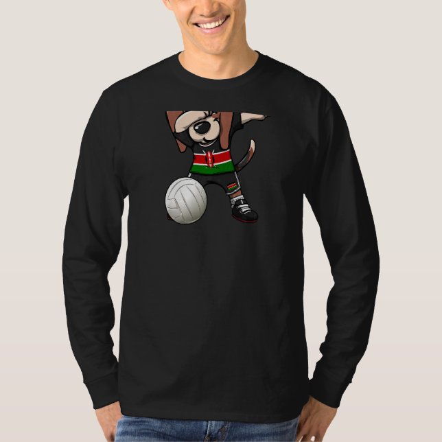 T-shirt Dabbing Beagle Chien Kenya Jersey Kenya Volleyball (Devant)