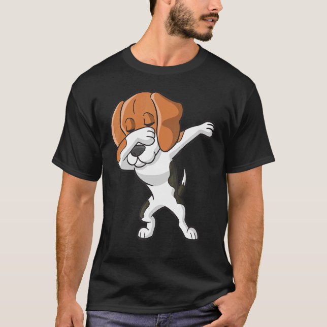 T-shirt Dabbing Beagle Dabbing Chien Beagle Tee (Devant)