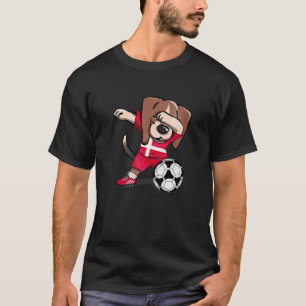 T-shirt Dabbing Beagle Danemark Fans de football Jersey Da