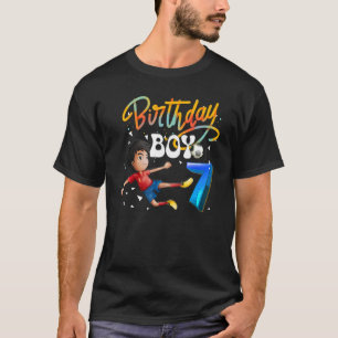 T-shirt Dabbing Boy 7 Year Old Soccer Player 7e anniversai