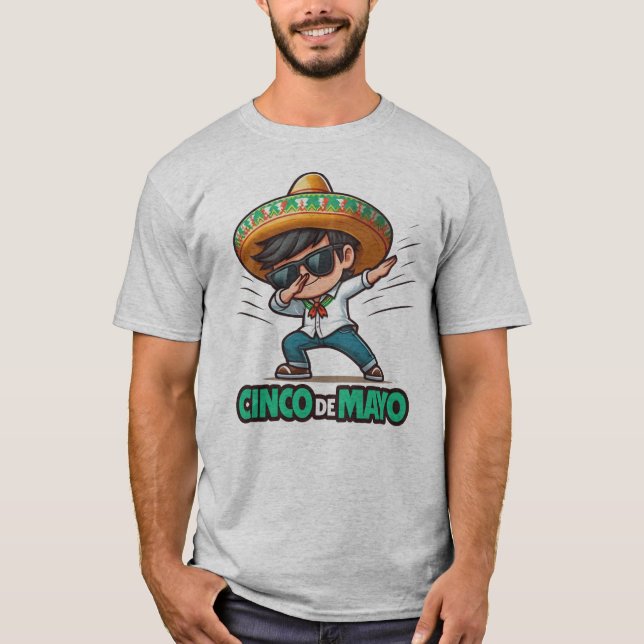 T-shirt Dabbing BOY Cinco De Mayo Faisons la fête mexicain (Devant)