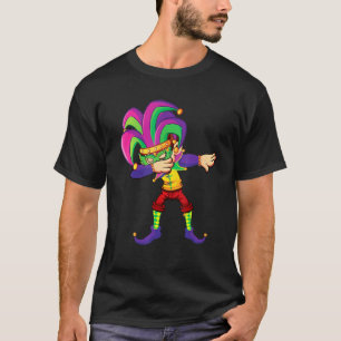 T-shirt Dabbing Boy Mardi Gras Costume tenue tenue Funny M