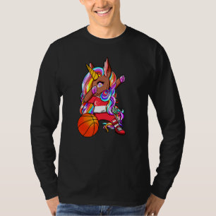 T-shirt Dabbing Brown Skin Unicorne Singapore Basketball F