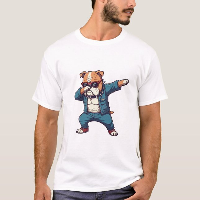 T-shirt Dabbing Bulldog (Devant)