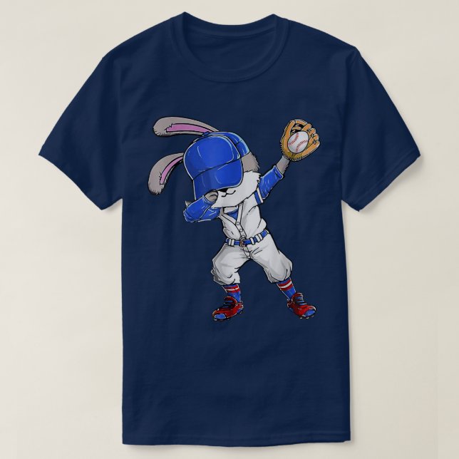 T-shirt Dabbing Bunny Jour de Pâques Capteur de baseball H (Design devant)