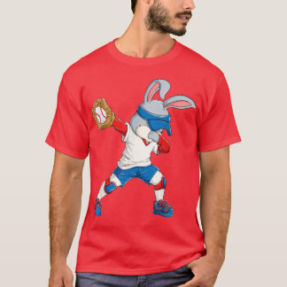 T-shirt Dabbing Bunny Jour de Pâques Capteur de baseball H