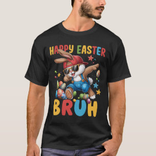T-shirt Dabbing Bunny Pâques Bruh mème drôle Dire Ados