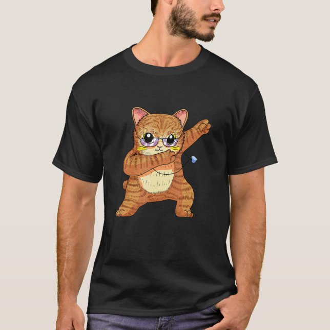 T-shirt Dabbing Chat Danse Chat Dab Amour 3 (Devant)