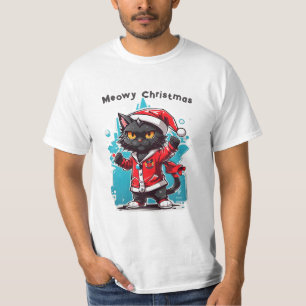 T-shirt Dabbing Chat noir : Fêtes de Noël de la moelle