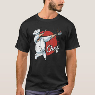 T-shirt Dabbing Chef Japon Drapeau Nourriture Cuisine Cuis