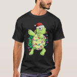 T-shirt Dabbing Christmas Turtle Dabbing w Santa Hat Xmas<br><div class="desc">Dabbing Christmas Turtle Dabbing avec Santa Hat Joyaux de Noël</div>
