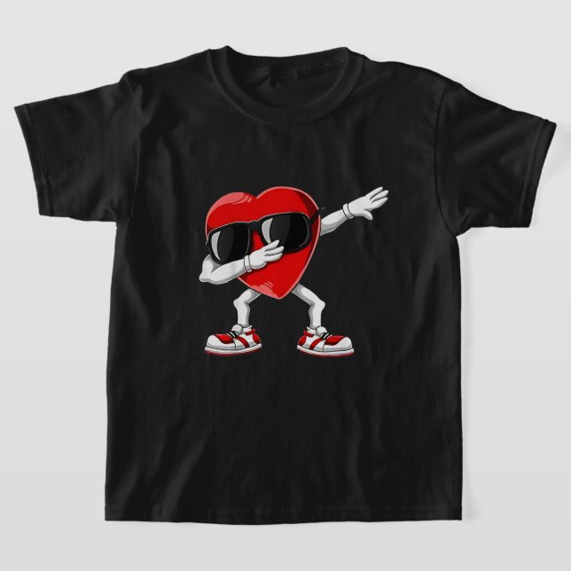 T-shirt Dabbing Coeur Drôle Cadeaux Mens Enfants Garçons V (Poser)