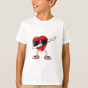 T-shirt Dabbing Coeur Drôle Cadeaux Mens Enfants Garçons V