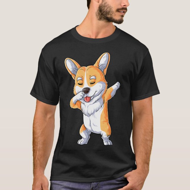 T-shirt Dabbing Corgi Dog  Dab Dance (Devant)
