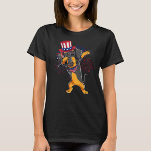 T-shirt Dabbing Dachshund Chien & Oncle Sam Casquette Usa