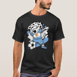 T-shirt Dabbing Dalmatian Chien Argentine Fans de football