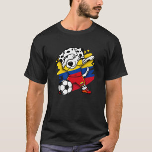 T-shirt Dabbing Dalmatian Colombia Fans de football Jersey