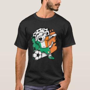 T-shirt Dabbing Dalmatian Irlande Fans de football Jersey 