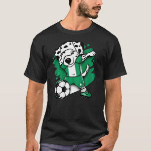 T-shirt Dabbing Dalmatian Nigeria Fans de football Jersey