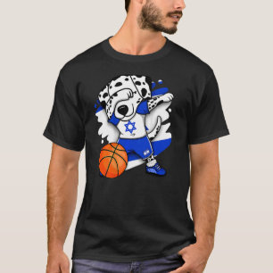 T-shirt Dabbing Dalmatie Chien Israël Basketball Jersey Bb