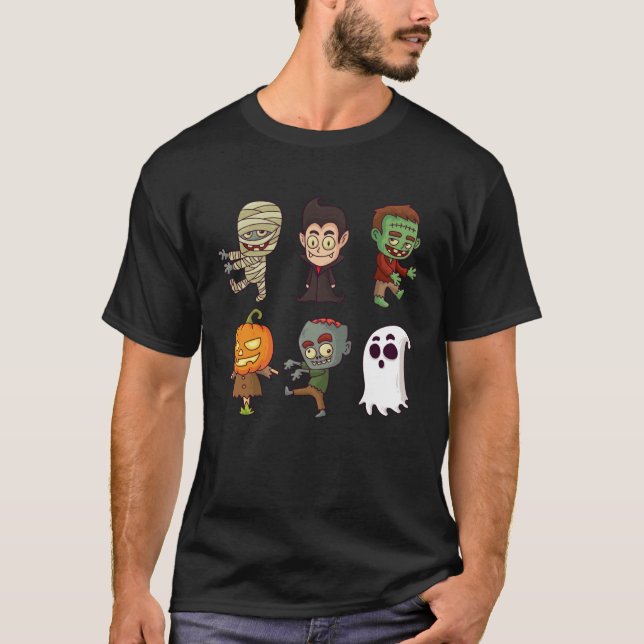 T-shirt Dabbing Dancing Halloween Monsters  boys girls (Devant)