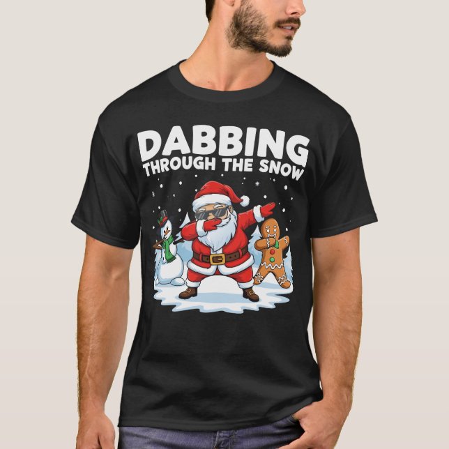 T-shirt Dabbing dans la neige (Devant)