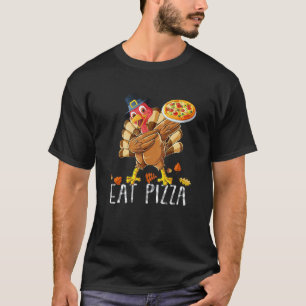 T-shirt Dabbing Dinde Manger Pizza Adulte Végétalien Enfan