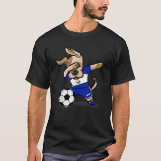 T-shirt Dabbing Dog El Salvador Soccer Salvadorean Flag Fo