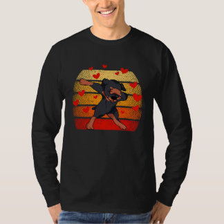 T-shirt Dabbing Dog Heart Valentine's Day Dab Dance Dogs