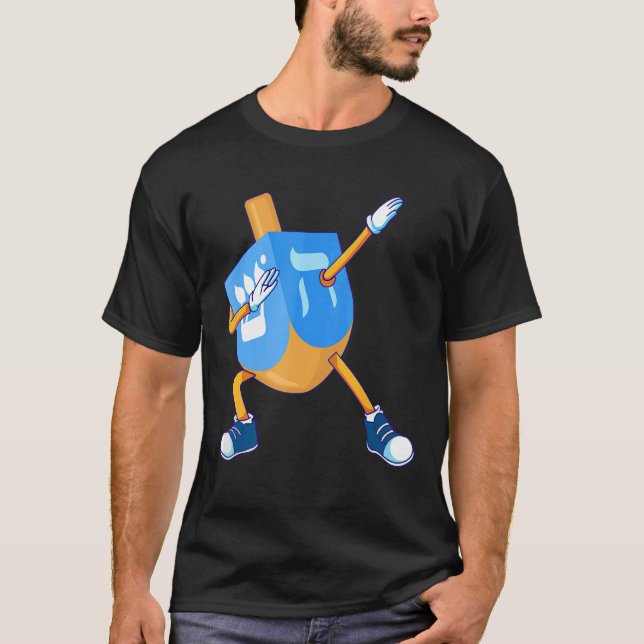 T-shirt Dabbing Dreidel Funny Hanoukka Chanukah Pour Les E (Devant)