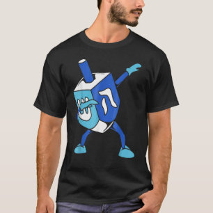 T-shirt Dabbing Dreidel Hanoukka Pour Garçons Filles Enfan