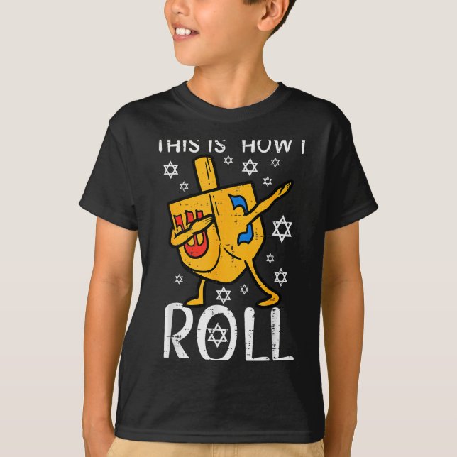 T-shirt Dabbing Dreidel Ugly Hanukkah Funny Chanukah Men W (Devant)