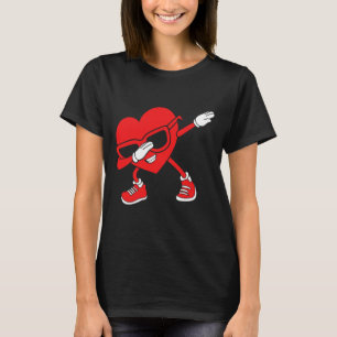 T-shirt Dabbing drôle coeur hommes enfants garçons est mon