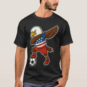 T-shirt Dabbing drôle Ld Eagle Usa Soccer - Drapeau Usa So