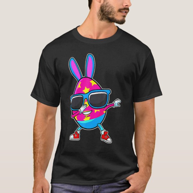 T-shirt Dabbing Easter Bunny OEufs de chasse Dab Dance Enf (Devant)