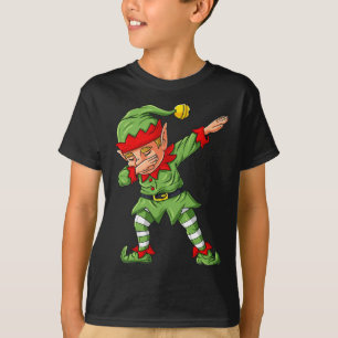 T-shirt Dabbing Elf Famille Correspondant Noël Garçons Fil