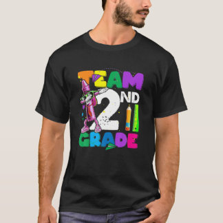 T-shirt Dabbing Équipe Crayon 2E Année De Retour À L'École