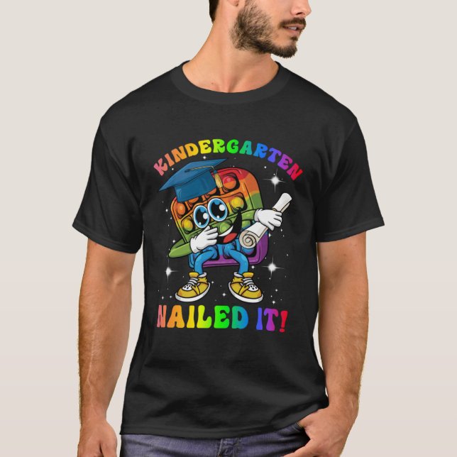 T-shirt Dabbing Fidget Toy Kindergarten L'a cloué Graduati (Devant)