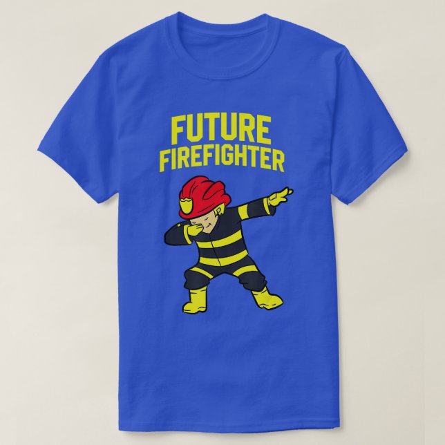 T-shirt Dabbing Firefighter Kids Future Firefighter (Design devant)