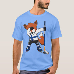 T-shirt Dabbing Fo Finland Fans de hockey sur glace Jersey