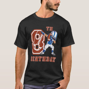 T-shirt Dabbing Football Boy 8e anniversaire 8 huit ans