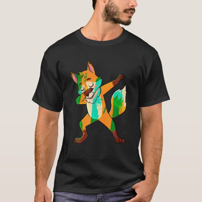 T-shirt Dabbing Fox Renards Renards Renards Aime Hommes Fe (Devant)