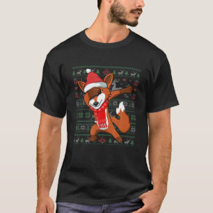 T-shirt Dabbing Fox Ugly Christmas Sweater Funny Party Cos