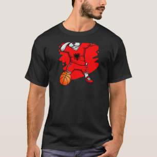 T-shirt Dabbing French Bulldog Albanie Fan Jers de basket-