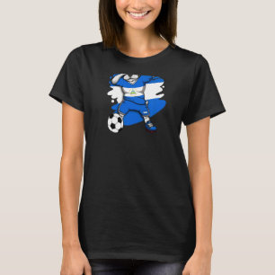 T-shirt Dabbing French Bulldog Nicaragua Soccer Fan Jersey